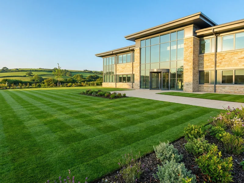 Business premises turfing in Devon